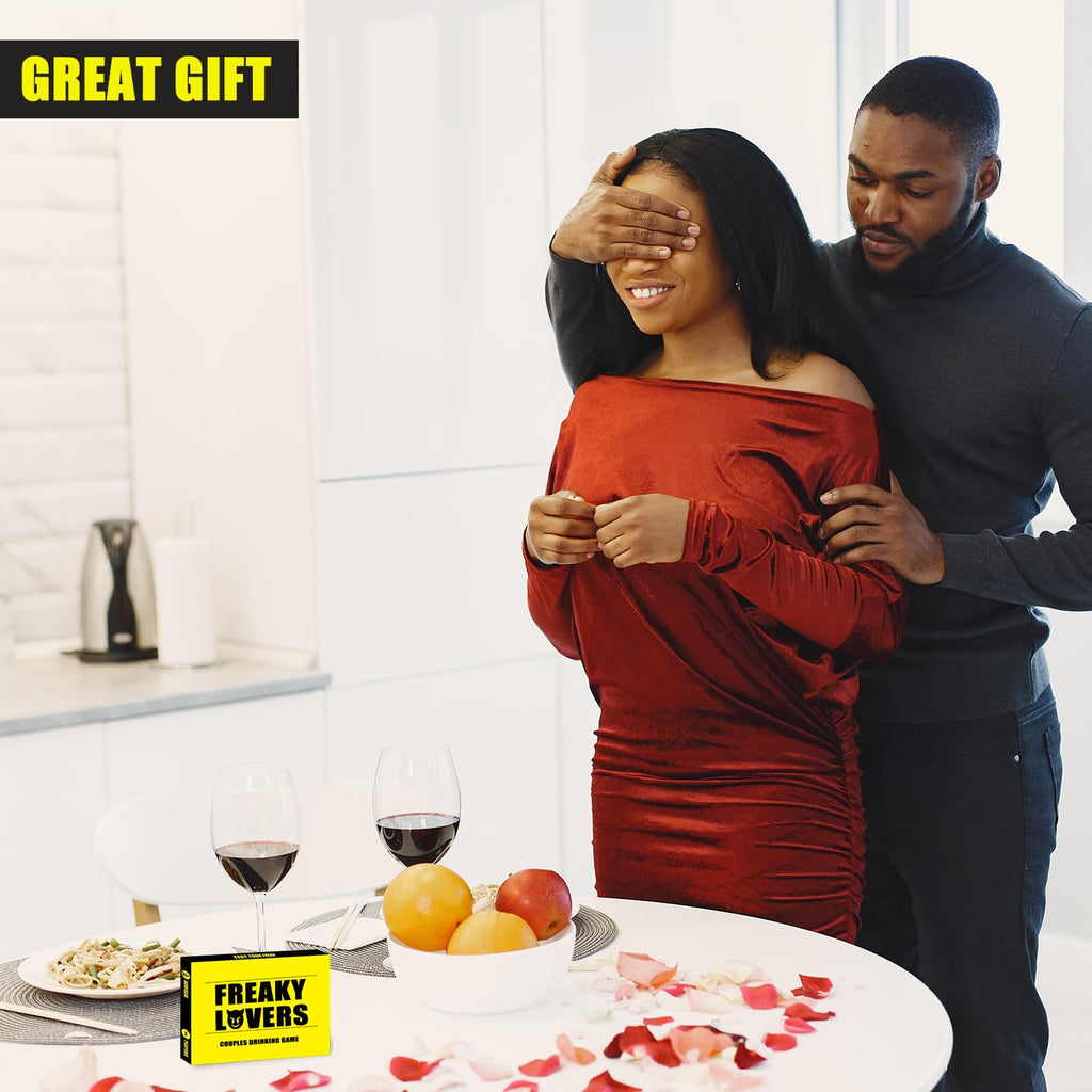 Couple Drinking Game for Date Night to Test Your Freak, Fun Couple Game for Romantic Anniversary & Valentines Birthdays Gift (Freaky Lovers)