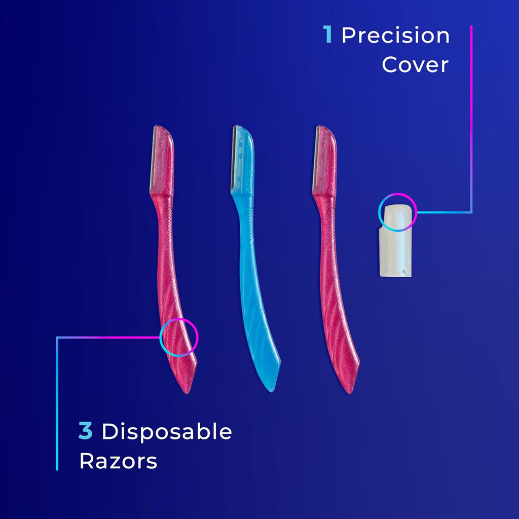 Buy now Schick Hydro Silk Touch-Up Dermaplaning Tool with Precision Cover, 3ct | Dermaplane Razor, Face Razors for Women, Peach Fuzz Remover at indiglob india