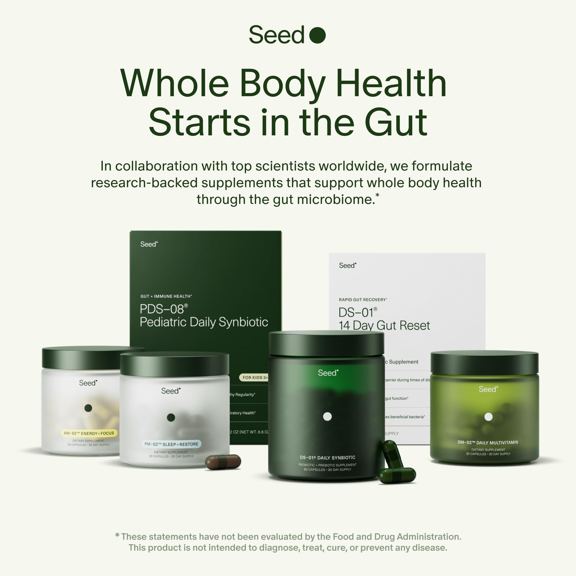 Seed PM-02 Sleep + Restore - for Adults - 30-Day Supply with Jar | Non-Habit Forming - Gentle Melatonin & Ashwagandha - Nightly Sleep Support - Vegan Capsules
