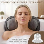 Bath Pillows for Tub, Luxury Bathtub Pillow for Head and Neck Support, Gray | Soft 4D Mesh, Padded Headrest, 6 Non-slip Suction Cups, Quick-drying, Machine Washable, Wash Bag Included, Bath Accessories