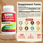 Buy now Best Naturals Arginine Citruline Complex 1000 Mg 120 Tablets at indiglob india