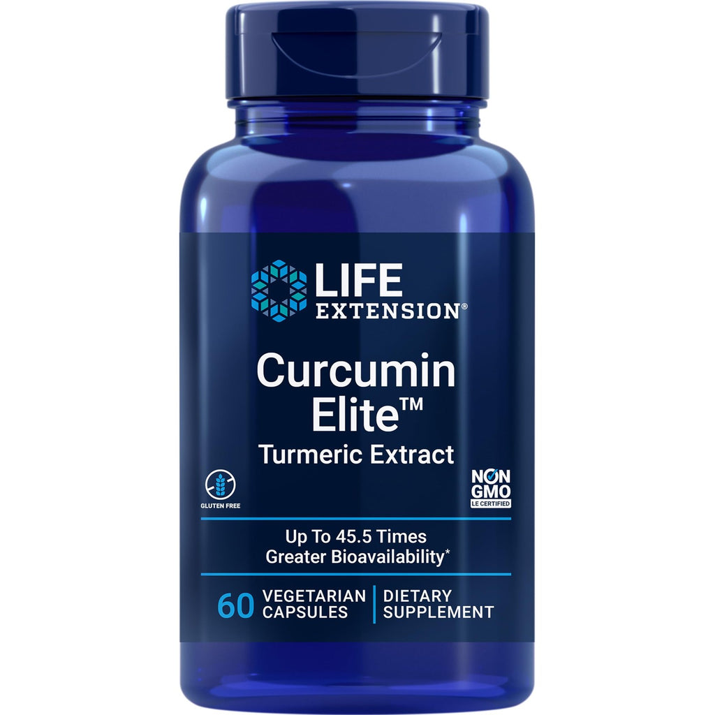 Life Extension Curcumin Elite Turmeric Extract, 60 Count | Two-Month Supply for Inflammation Health Support, Joint & Cardiovascular Health; Gluten-Free, Vegetarian & Non-GMO Formula