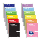 Oxford Spiral Notebooks, 12 Count Bulk Pack, 1 Subject, College Ruled Notebooks for School, 8 x 10.5 Inches, 70 Sheets, Assorted Colors, Back to School Supplies (65205)