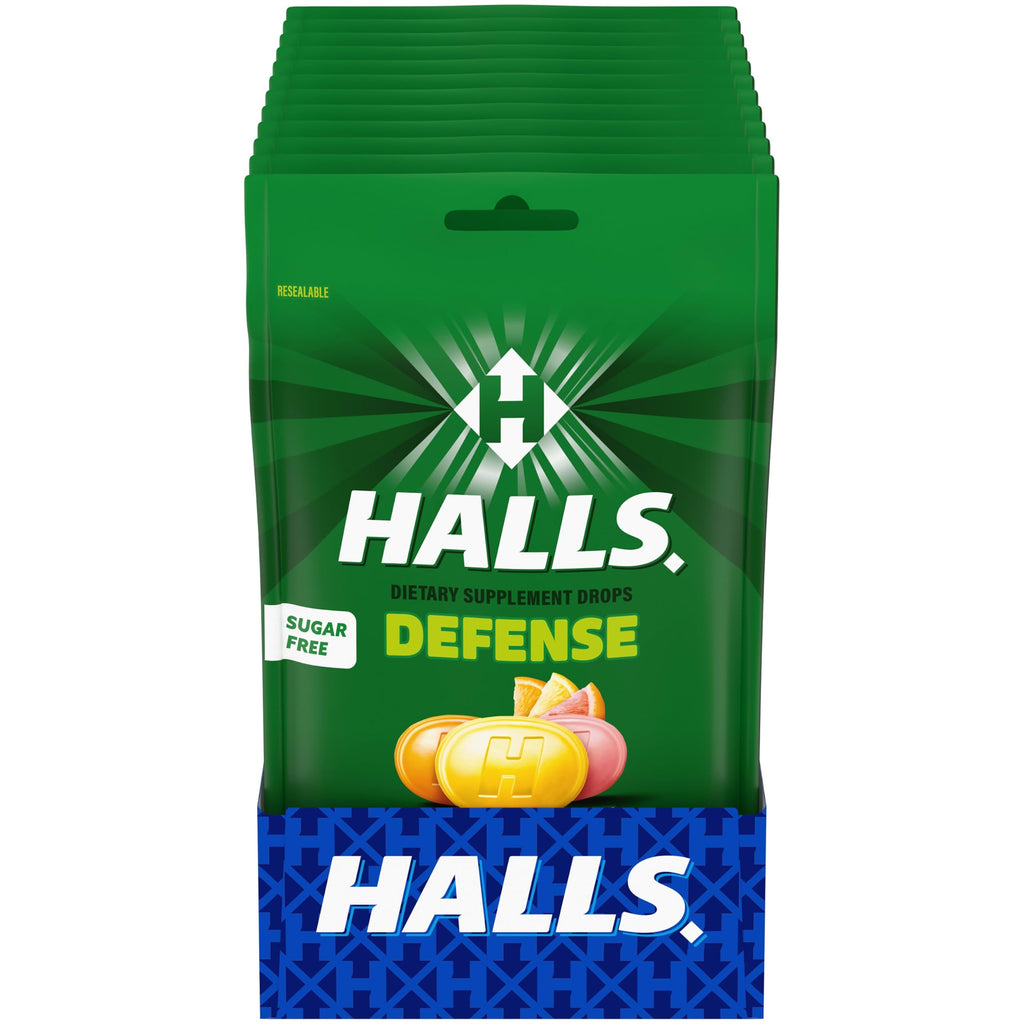 HALLS Defense Citrus Sugar Free Vitamin C Dietary Supplement Drops, 300 ct