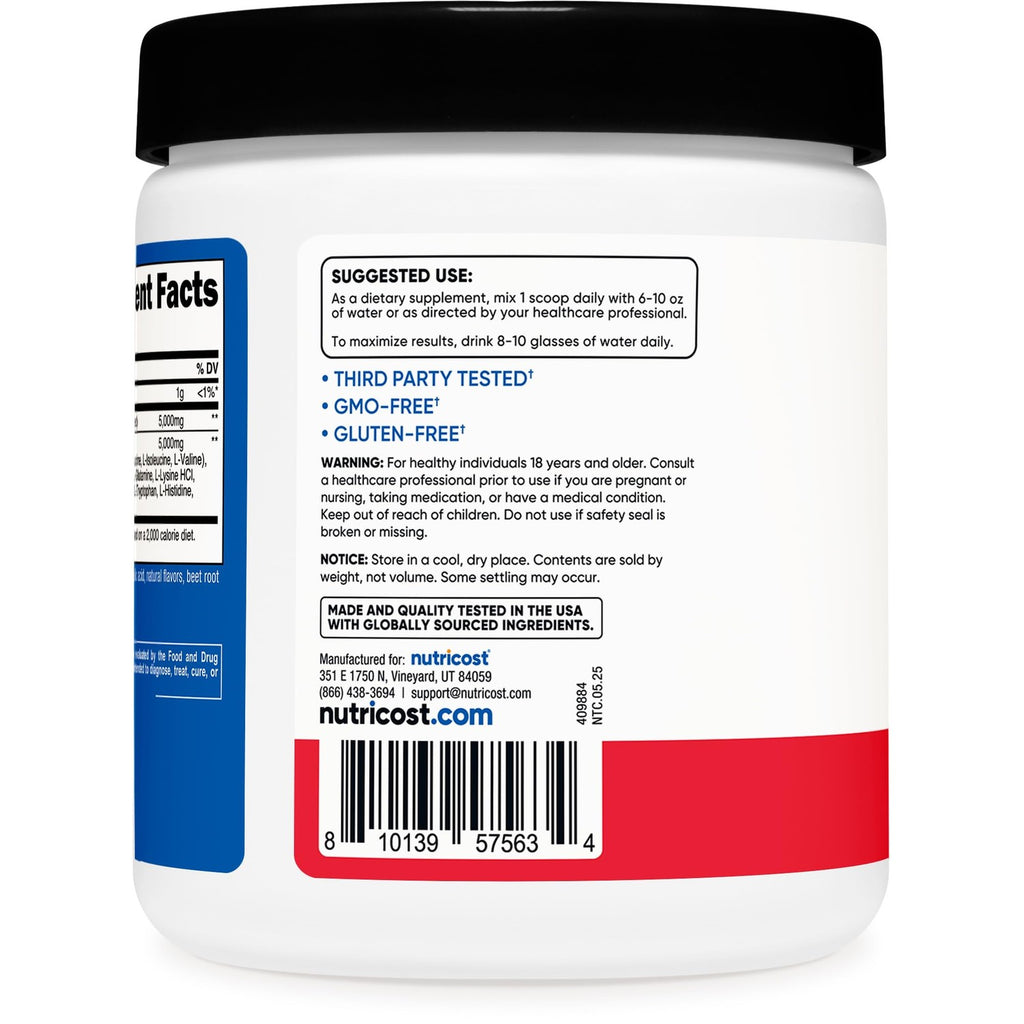 Nutricost Creatine + Aminos BCAA Blend (Fruit Punch Flavored) 30 Servings