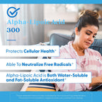 Doctor's Best Alpha Lipoic Acid Supplement 300mg - Alpha-Lipoic Acid Caps for Men & Women, ALA Antioxidant Support for Nerve Health, Aids in Cellular Function, Non GMO, Gluten Free - 180 Veg Capsules
