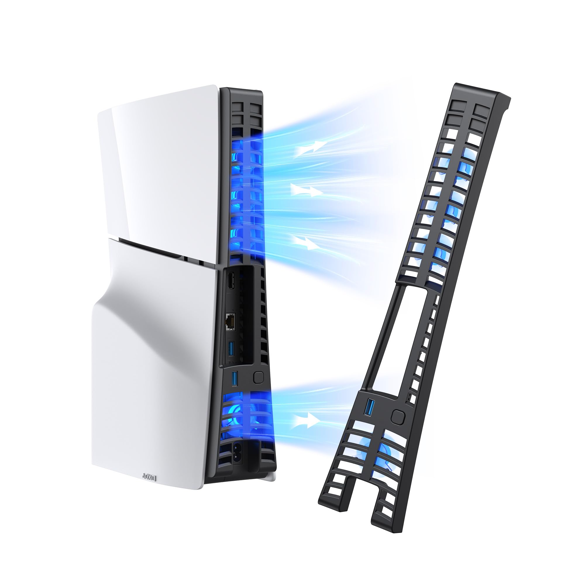 Buy now KIWIHOME Cooling Fan for PS5 Accessories, Upgraded Quiet Cooler Fan with Auto Speed, Controller USB3.0 Port & LED for PS5 2020 Only, Not for PlayStation 5 Slim/Pro, White at indiglob india