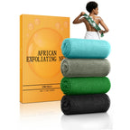 SPMKTBOZAI 4 Pack African Net Sponge, African Exfoliating Net for Body | Extra Long Stretchable African Wash Cloth Reaches Back| Gentle Body Scrubber| Daily shower for Exfoliating| Quick Dry