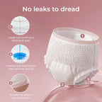 Momcozy Postpartum Disposable Underwear, 12 PCS No Leak New-Thin Built-in Pad Self-Absorbent Free-Move Period Underpants for Women Mothers Moms Labor Delivery Care White