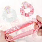 Buy now WILLBOND 10 Pcs Bridal Hair Scrunchies Satin Bridesmaid Hair Ties Bachelorette for Wedding Party Favors Bridesmaid Proposal Gifts(Pink and White) at indiglob india