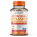 Wholesome Wellness Liposomal Vitamin C Capsules (200 Pills 1500mg Buffered) High Absorption, Immune System & Collagen Booster, High Dose Fat Soluble Immunity Support Ascorbic Acid, Natural Vegan