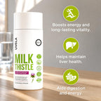 Uvola Milk Thistle Liver Detox - 100% Natural Vegan Support - 60 Capsules | Official Brand, Silymarin, 8 In 1 Blend, Non-GMO, Gluten-Free, Soy-Free, Antioxidant Support, Health Detox