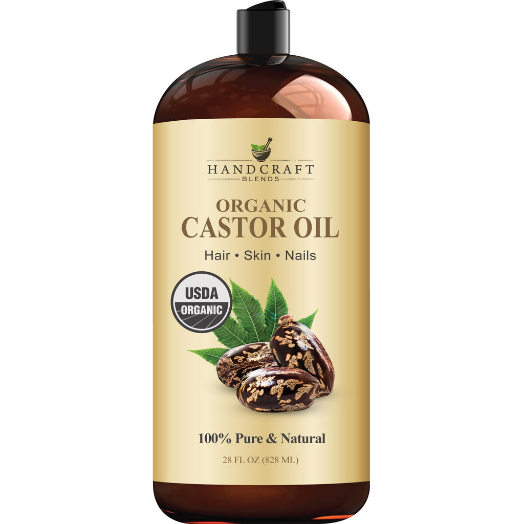 Buy now Handcraft Blends Castor Oil with Rosemary Oil 8 Fl Oz | 100% Pure and Natural | Premium Grade Carrier Oil | Hair, Eyelashes and Eyebrows | Hair and Body at indiglob india