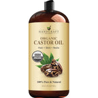 Buy now Handcraft Blends Castor Oil with Rosemary Oil 8 Fl Oz | 100% Pure and Natural | Premium Grade Carrier Oil | Hair, Eyelashes and Eyebrows | Hair and Body at indiglob india