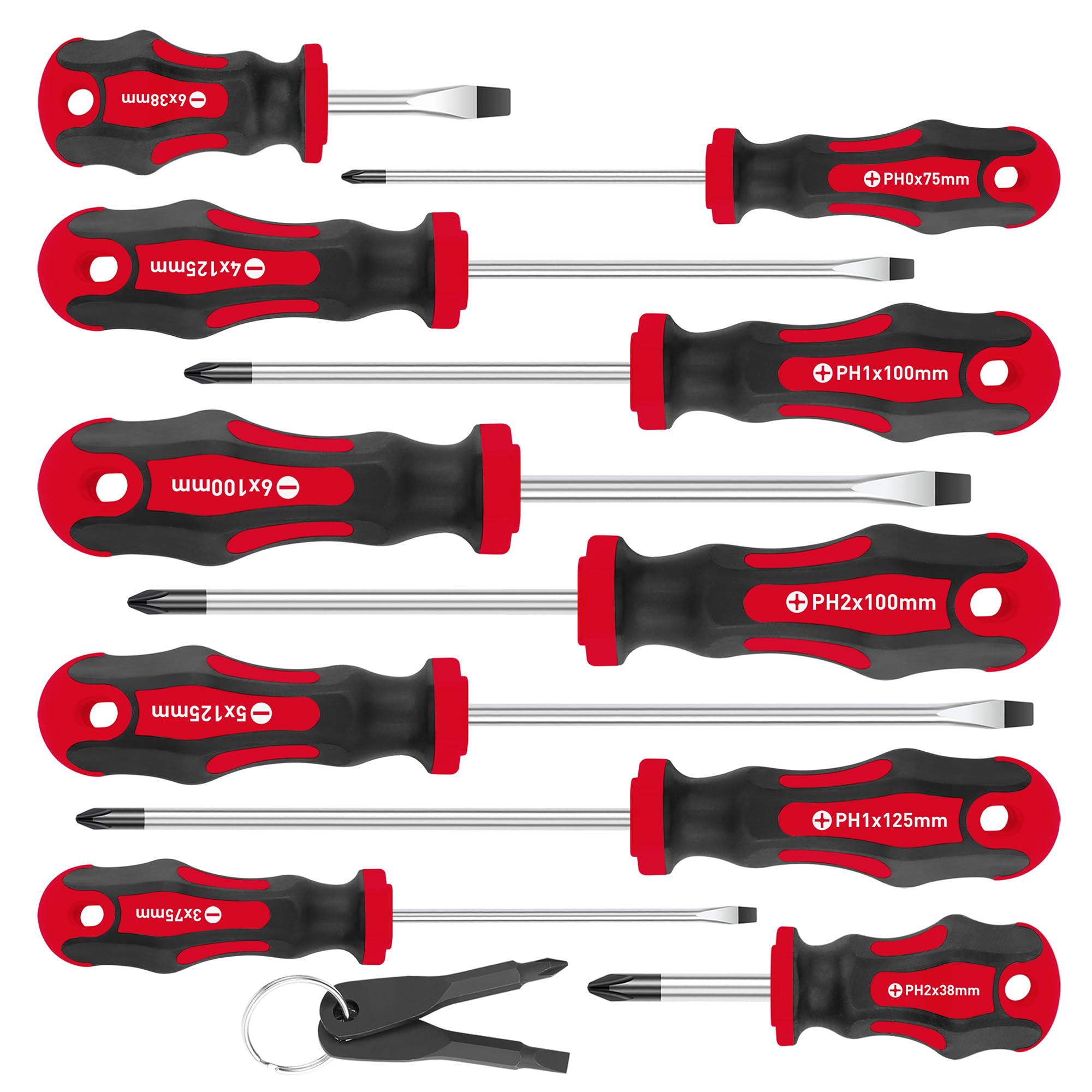 Buy now Amartisan 10-Piece Magnetic Screwdrivers Set, 5 Phillips and 5 Slotted Tips Professional Cushion Grip Screwdriver Set at indiglob india