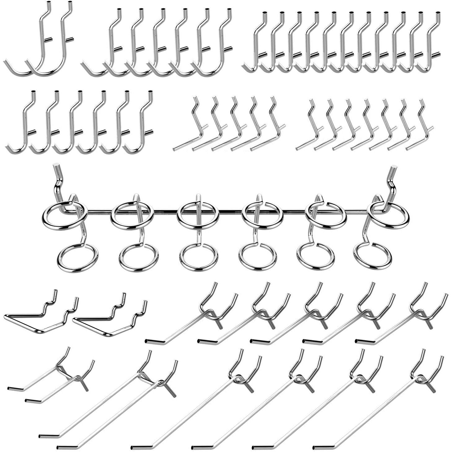 Buy now Hiltex 53106 Pegboard Hook Assortment Set, 50 Piece Heavy Duty, Pegboard Hooks for Tools, Garage & Workshops Hooks and Holders, Accessories for Craft Room, Wall Storage Shelving Peg Hooks at indiglob india