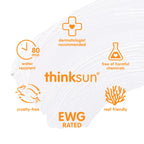 Thinkbaby Mineral Sunscreen Stick SPF 30, 0.64 Oz, Vegan & Water Resistant
