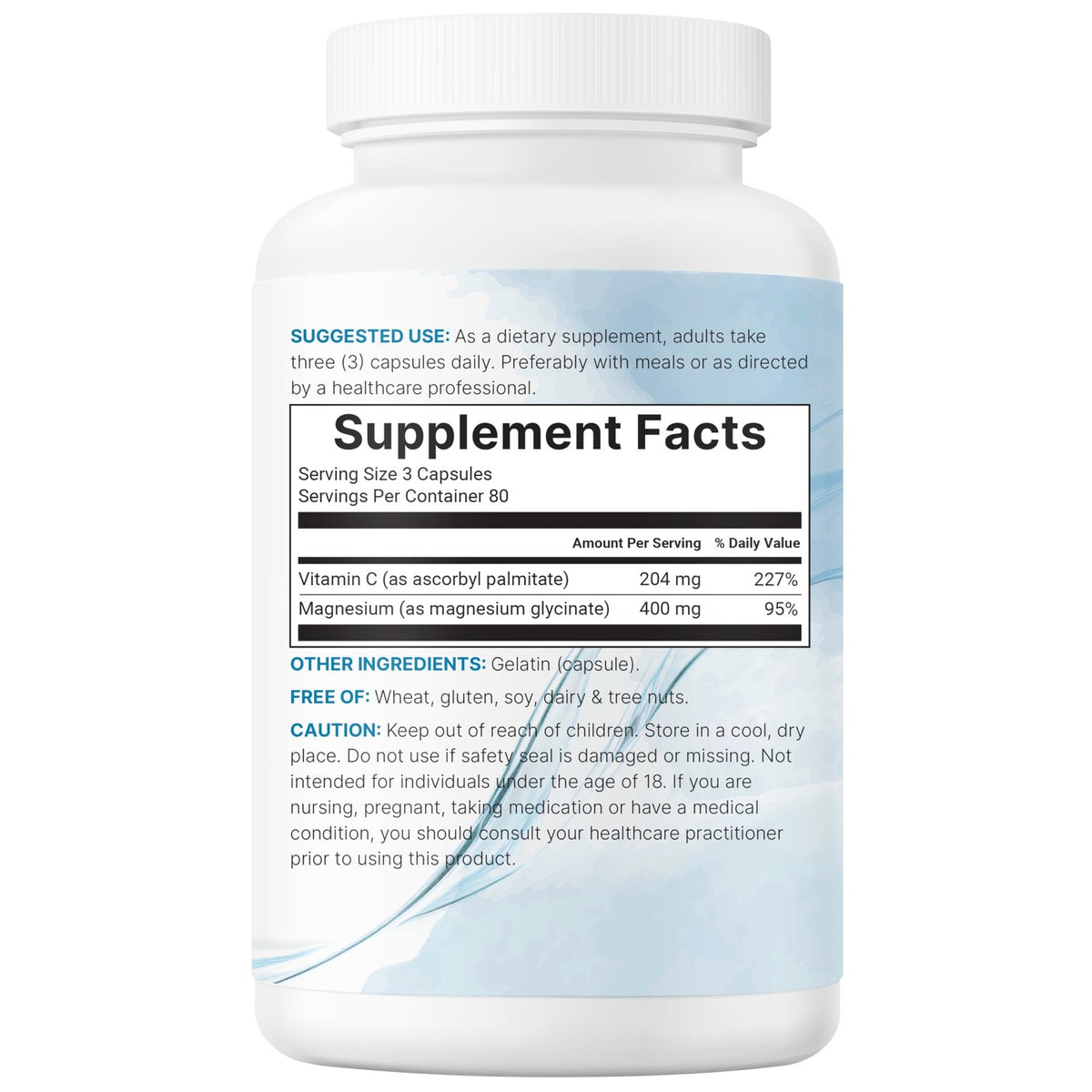 Micro Ingredients Pure Magnesium Glycinate 400mg Per Serving, 240 Capsules | Chelated Mineral Supplements with Elemental Form | Non-GMO, Filler Free