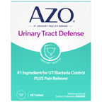 AZO Urinary Tract Defense Antibacterial Protection, 48 Tablets | From the #1 Doctor Recomended Brand± UTI Symptom Relief in as Little as 20 Minutes, Relieves Urinary Pain, Burning & Urgency*
