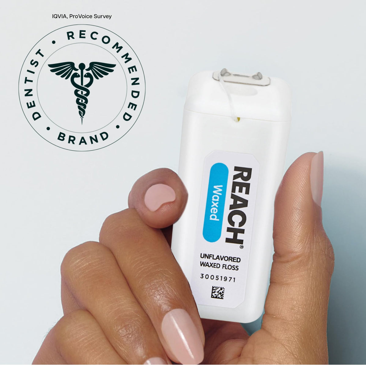 REACH Waxed Dental Floss, Unflavored, 3.6X More Value, Plaque Remover for Teeth, Shred Resistant, Floss Slides Smoothly, Easy to Use, Waxed, Oral Care, PFAS Free, for Adults & Kids, 2 Pack, 200 yd