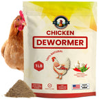 Natural Chicken Dewormer Powder, Chili Mix Formula, 1LB XL Pouch, Poultry Wormer for Laying Hens, Egg Safe, Gut Health Support, US-Made for Backyard Flocks