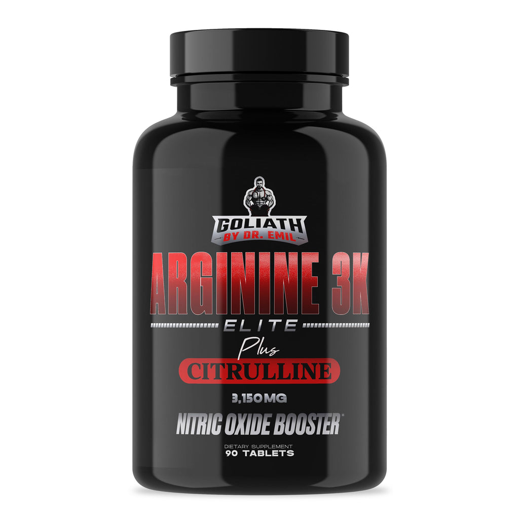 Dr. Emil's L-Arginine & L-Citrulline Malate, Nitric Oxide Boost, 90 Tablets | High-Dose Formula to Support Healthy Blood Flow, Circulation, Endurance, and Intense Workout Pump Support, L Citruline Malate