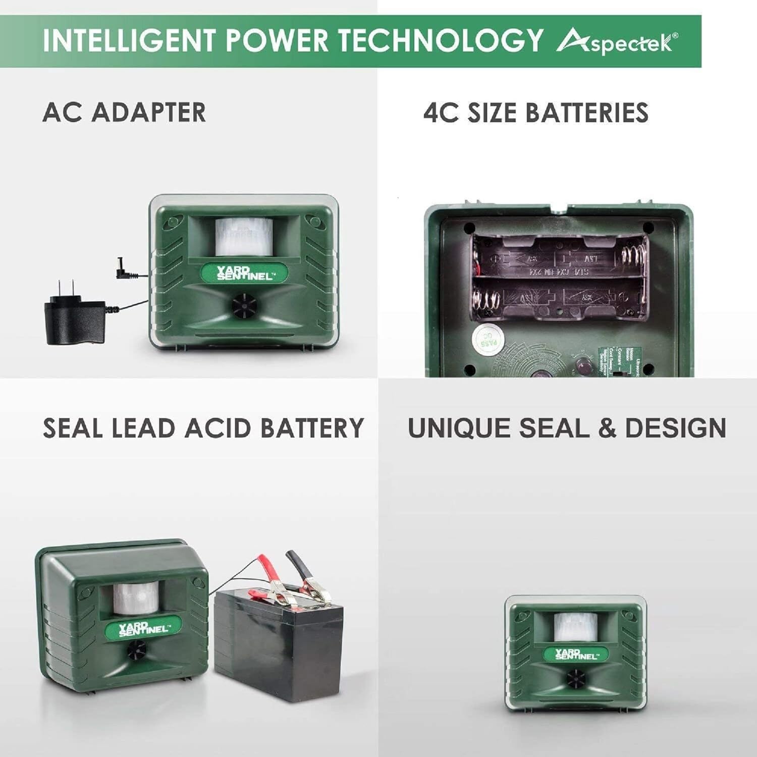 Buy now ASPECTEK Yard Sentinel Outdoor Ultrasonic Animal Repeller with Motion Sensor, Adjustable Volume, Waterproof, Extension Cord, Powerful Repel for Squirrel, Raccoon, Skunk, Rabbit, Fox, Deer, Etc at indiglob india