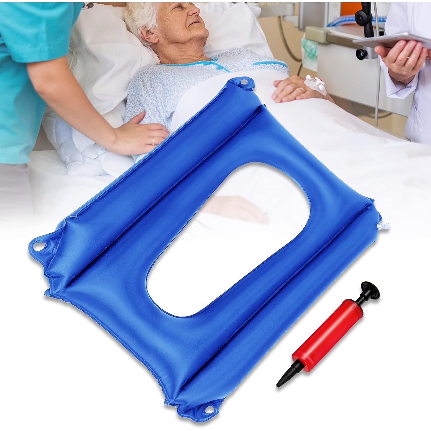 Buy now Namalu Bed Sore Cushions for Butt Inflatable Bed Sore Pads Nursing Pad to Prevent Treatment for Sores on Buttocks for Elderly Bedridden Disabled, Breathable and Comfort for Pain Relife(Blue) Blue at indiglob india