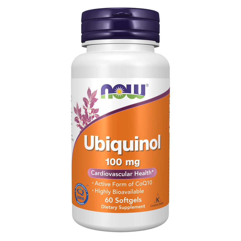NOW Supplements, Ubiquinol 100 mg, High Bioavailability (the Active Form of CoQ10), 120 Softgels