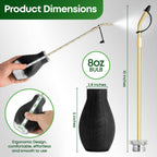 Powder Duster,Diatomaceous Earth Applicator, Large Bulb Duster with Long Metal Tube,Puffer Sprayer for Multi Purpose Indoor and Outdoor,for Organic Gardening Agricultural Supplies(1Pack)