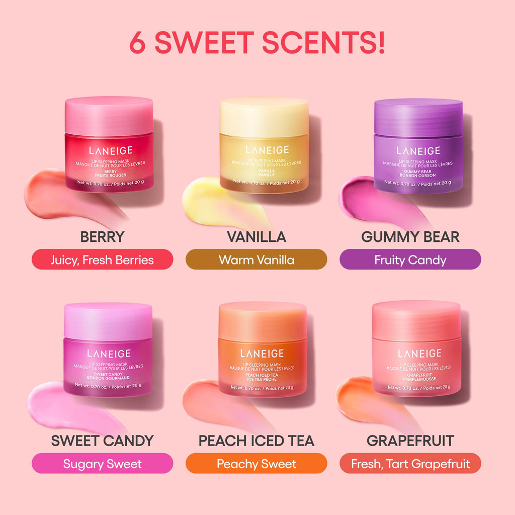 LANEIGE Lip Sleeping Mask: Korean Overnight Treatment For Dry Lips | Hydrating & Nourishing Overnight Lip Treatment Mask with Vitamin C, Shea & Murumuru Seed Butter | Now Build Your Own Bespoke Swirl