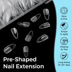 TOMICCA Medium Almond Nail Tips 240Pcs Almond Nail Tips 15 Sizes