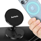 Buy now Magnetic Phone Holder for Car - Folding Car Phone Mount Adapter Dual Metal Magnetic Phone Holder Stand for Magsafe iPhone and All Android Smartphones Black at indiglob india