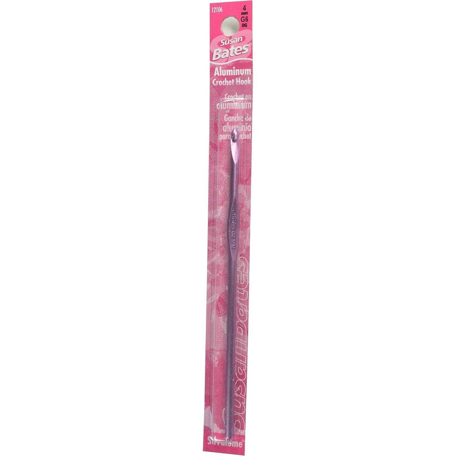 Buy now Susan Bates 5-1/2-Inch Silvalume Aluminum Crochet Hook, 5.5mm, Red at indiglob india