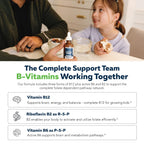 Organic FolinicActive Kids - Folinic Acid + B12, B6 & B2 Cofactors - Gentle Methylation Support for Mood, Energy & Cognition, Age Adjustable Dosing for Kids 1-18, Non GMO, Vegan, Berry Flavor (60mL)