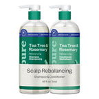 Renpure Tea Tree & Rosemary Rebalancing Shampoo & Conditioner Set 2x24oz | Plant-based*, sulfate-free duo cleanses and conditions to rebalance moisture and keep the scalp fresh for 72HR*