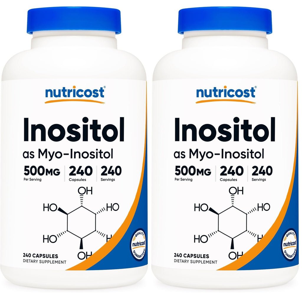 Nutricost Inositol Capsules 500mg, 240 Capsules - Veggie Capsules, Non-GMO, Gluten Free (Myo-Inositol) (Pack of 2)