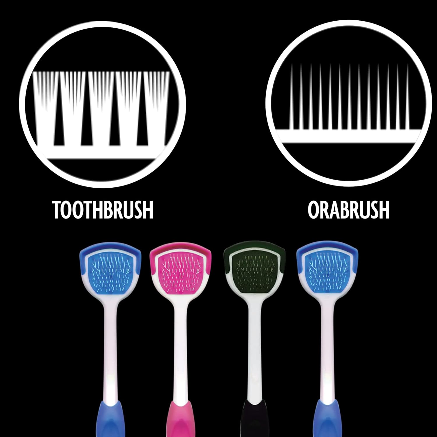 Buy now DenTek Orabrush Tongue Scraper, Gentle Tongue Cleaner Brush for Fresh Breath, 2 Count at indiglob india