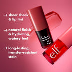 Buy now e.l.f. Sheer For It Blush Tint, Multi-Use, Long-Lasting Lip & Cheek Makeup, Creates A Natural Flush Finish, Vegan & Cruelty-Free, Cherry Cola at indiglob india