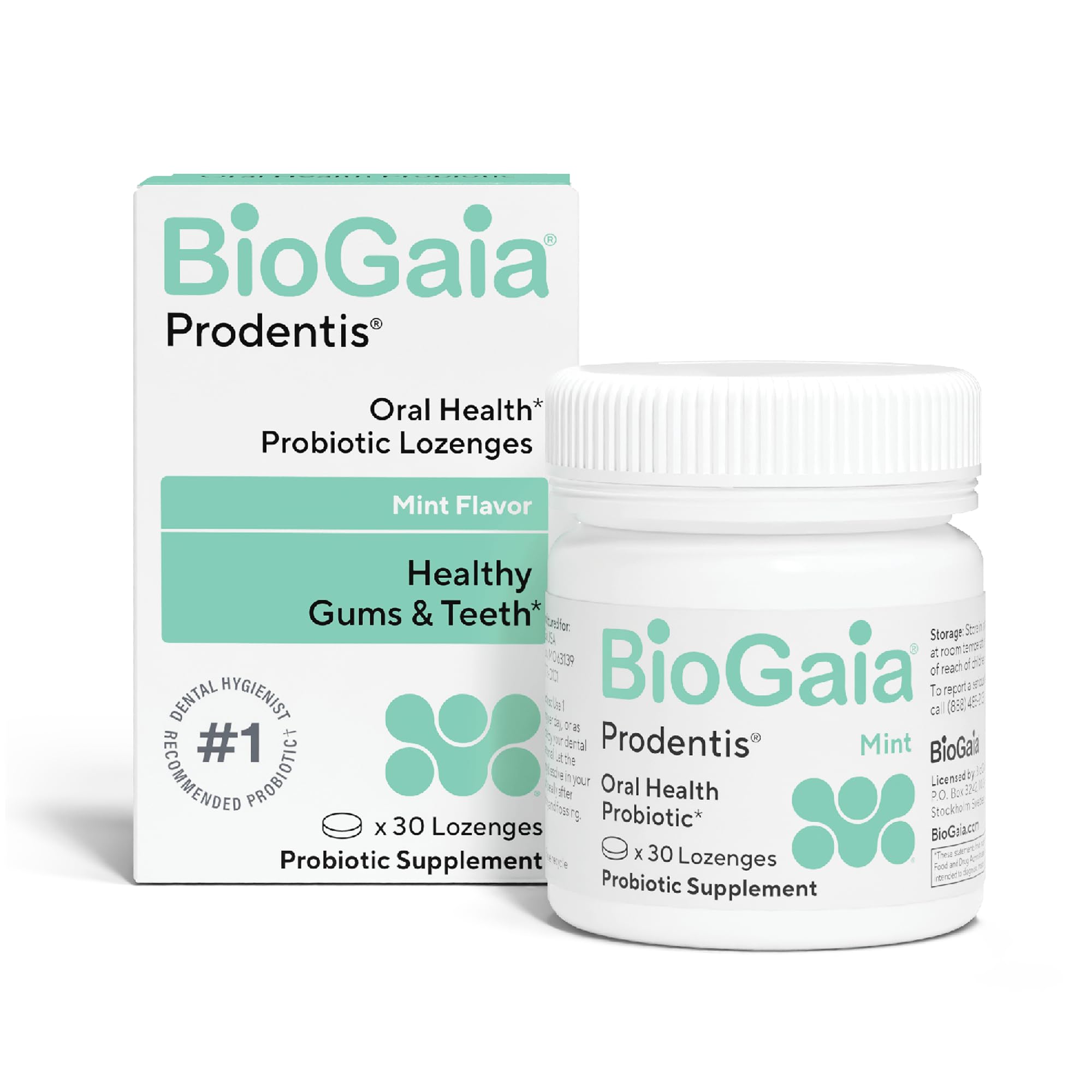 BioGaia Prodentis Oral Probiotics for Teeth & Gums and Bad Breath | Dental Hygienist-Recommended | Promotes Healthy Gums & Improves Oral Health | Fights Bad Breath | Dental Probiotic 30ct