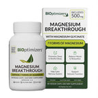 BIOptimizers Magnesium Breakthrough Supplement with 500mg - 7 Forms of Magnesium: Glycinate, Malate, Citrate, and More - Natural Support for Sleep and Cognitive Function -60 Capsules- Calming Vitamins