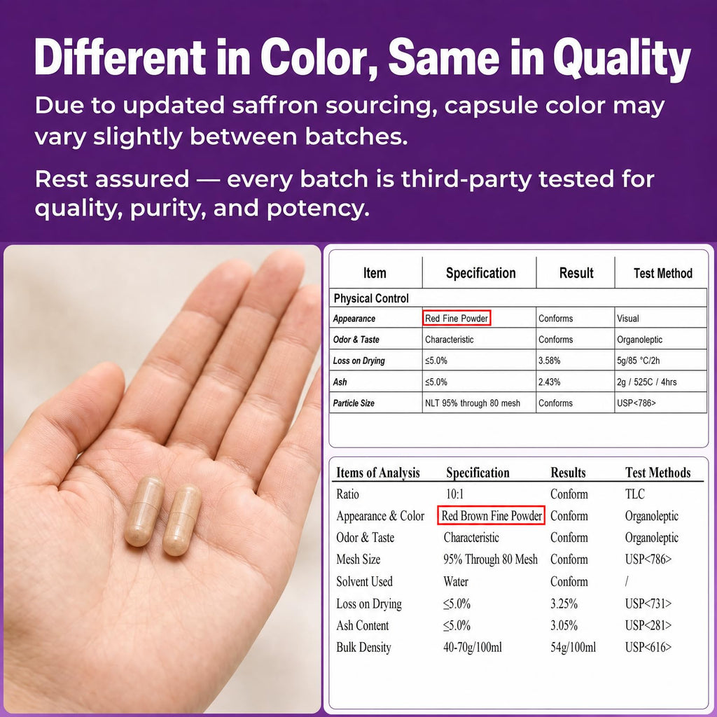 Saffron Supplements 88.5MG with 100% Pure Ingredients, Mood Energy Support