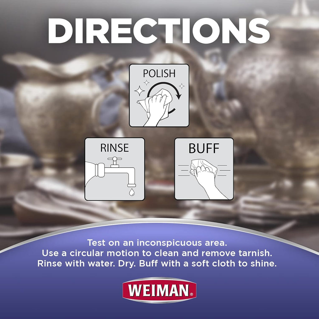 Buy now Weiman Jewelry Polish Cleaner, Tarnish Remover Wipes - 20 Count - Use on Silver Jewelry Antique Silver Gold Brass Copper and Aluminum at indiglob india