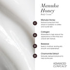 Buy now Advanced Clinicals Manuka Honey Body Cream For Women & Men | Body Butter Lotion For Extremely Dry Skin | Collagen Cream | Skincare Moisturizer Hydrating Balm Improves Look Of Aging Skin, 16 Ounce at indiglob india
