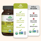 ORGANIC INDIA Amla Capsules Organic - Indian Gooseberry Herbal Vitamin Supplement, Amla Supplement, Immune Support, Vegan, Gluten-Free, Ayurvedic, Antioxidant, Non-GMO - 60 Capsules