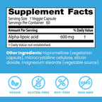 Buy now Doctor's Best Alpha-Lipoic Acid 600, Supports Antioxidant Function & Glycemic Balances, Non-GMO, Gluten Free, Vegan, Soy Free, 600 mg, 60 Veggie Caps at indiglob india