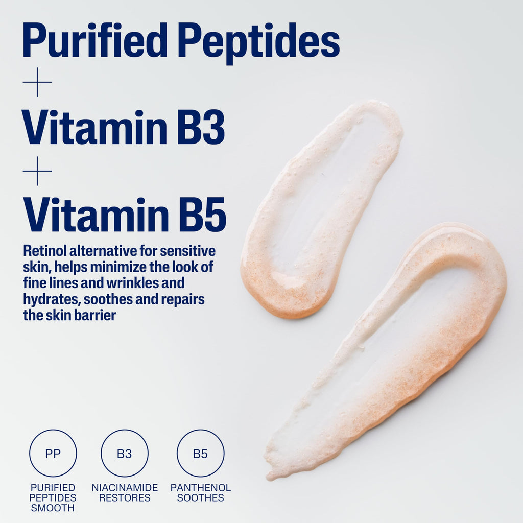 Cetaphil Healthy Renew Anti-Aging Face Serum, Peptides, Retinol-Free, 1oz | Retinol Alternative, Niacinamide & Peptides, Fragrance Free, Sensitive Skin, Vitamin B Complex, Firms And Smooths