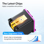 67XL Ink Cartridges Compatible for HP Ink 67, High Yield for HP 67 Ink Cartridges Black/Color Combo Pack Work for HP DeskJet 2855e 4255e 2827e 4227e 2755e 4155e 2800 Envy 6055e 6455e (Black,Color)