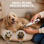 Silent Pet Paw Trimmer | Cordless Paw Trimmer for Grooming w/Light