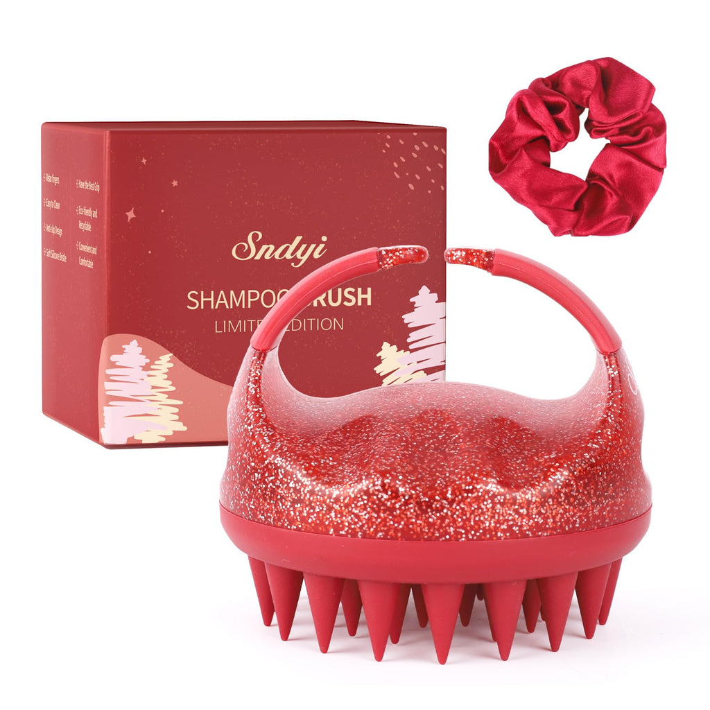 Buy now Sndyi Soft Silicone Scalp Massager for Dandruff Removal and Hair Growth - Wet Dry Scalp Exfoliator Brush for Scalp Care - Beige at indiglob india